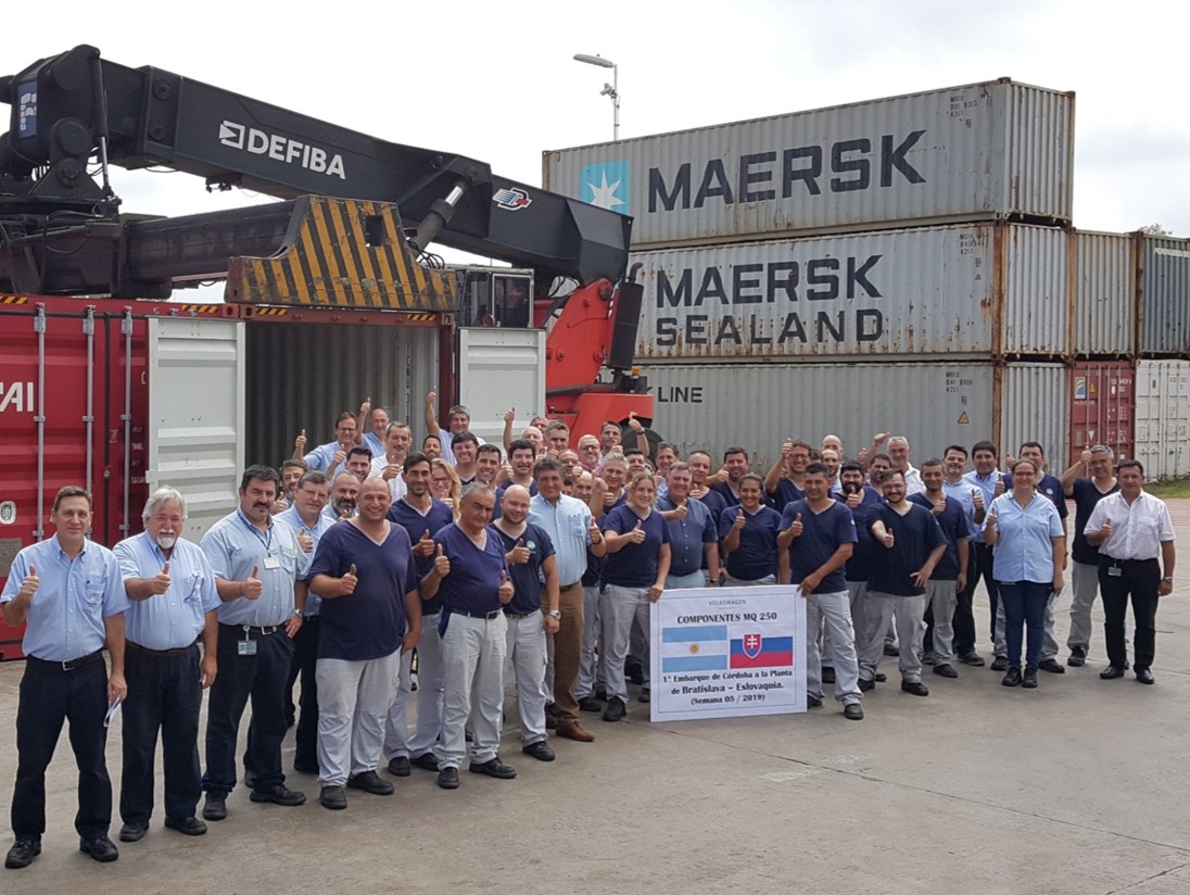 Volkswagen envió desde Córdoba el primer embarque de componentes a Eslovaquia Volkswagen envió desde Córdoba el primer embarque de componentes a Eslovaquia